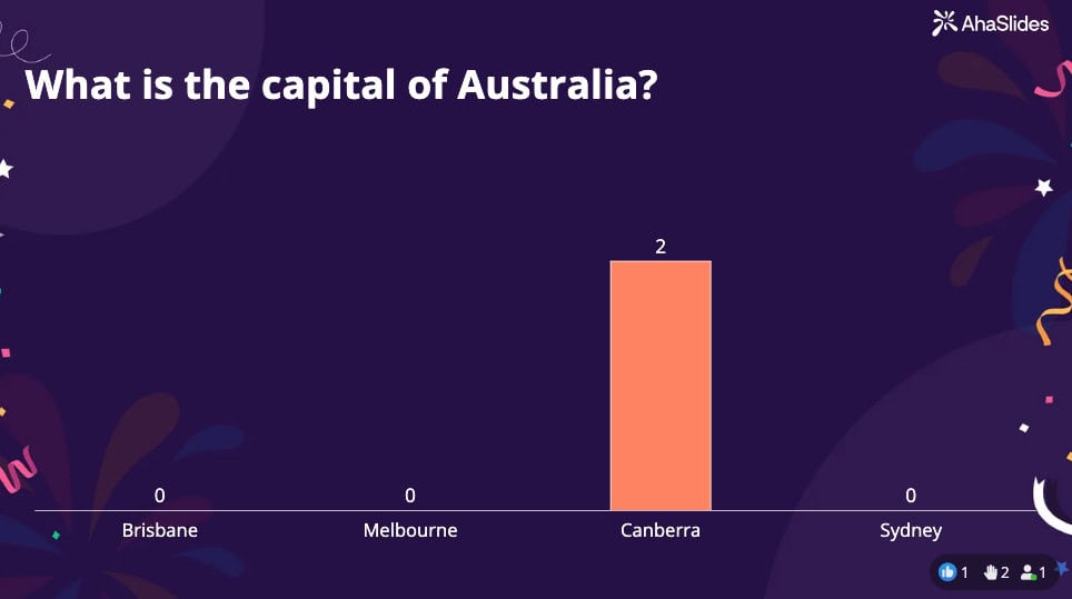a pub quiz question on ahaslides quiz platform