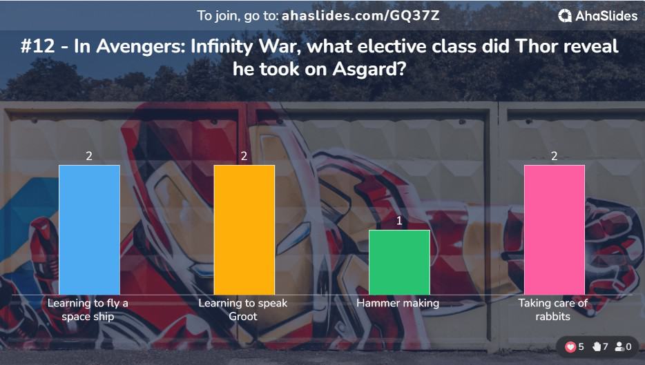 une image d'un quiz de film sur AhaSlides