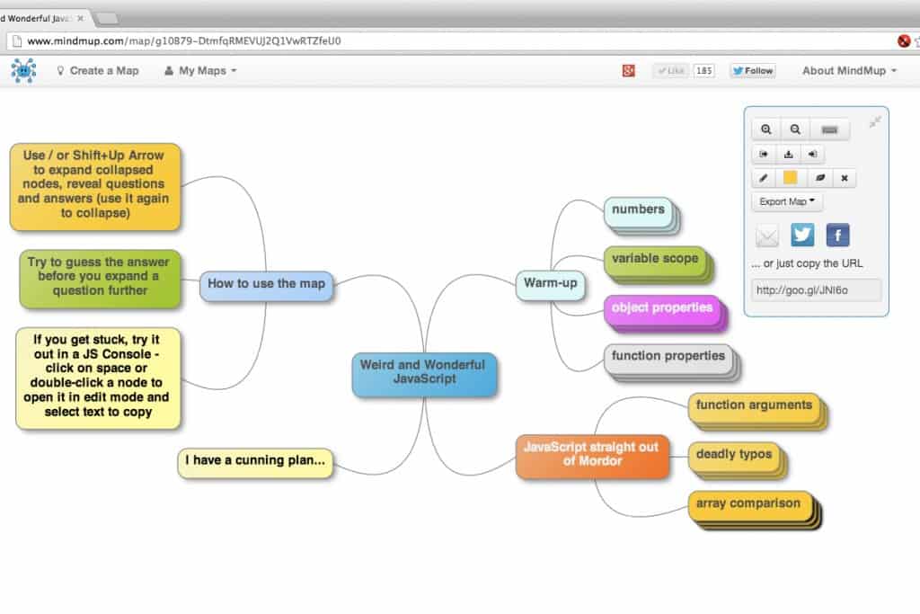 Screenshot de Mindmup est mindmap