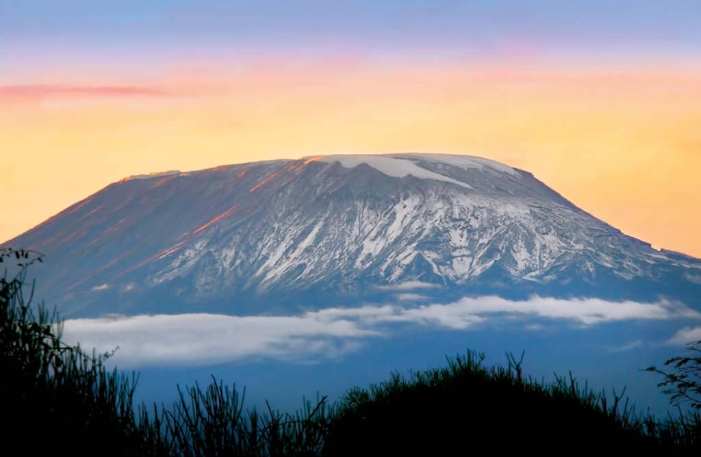 Een foto van de Kilimanjaro.