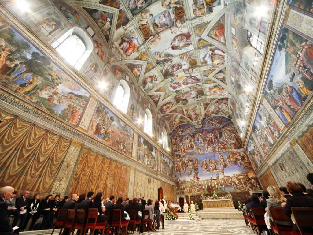 A picture of the Sistine Chapel.