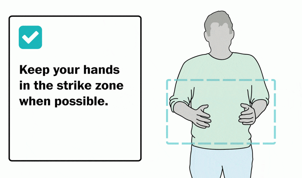 this gif shows what you should do with your hands to avoid bad public speaking