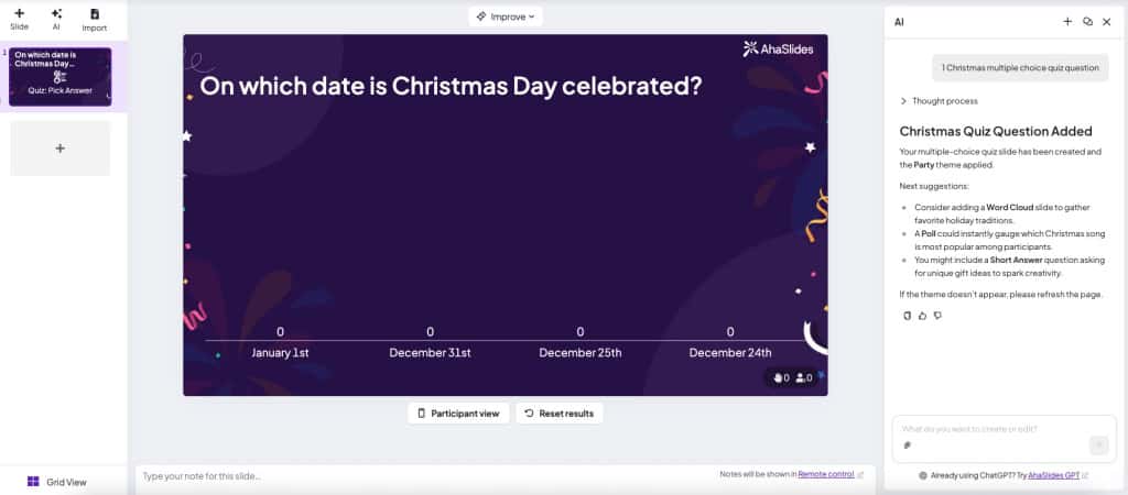 ai christmas quiz