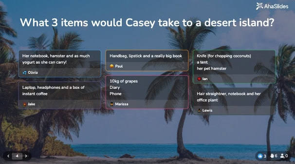 desert island game
