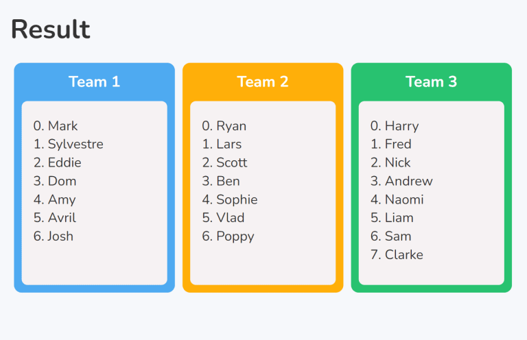 Random Team Generator - AhaSlides