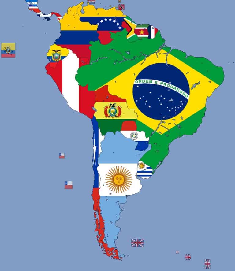 Flag Map Of South America 768x886 