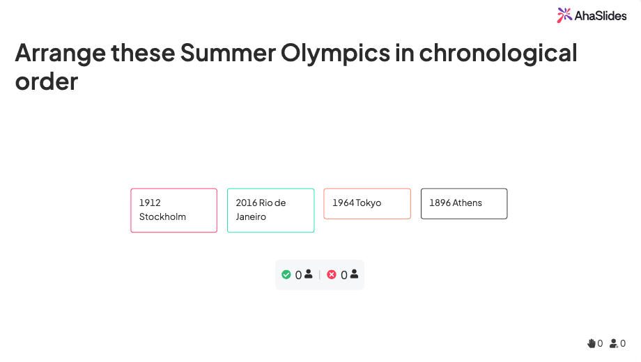 កម្រងសំណួរអូឡាំពិក សំណួរលំដាប់ត្រឹមត្រូវ។