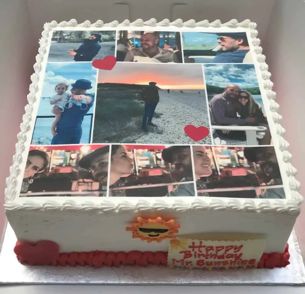Photo Collage Cake - Mapangidwe a Keke Yachikondwerero