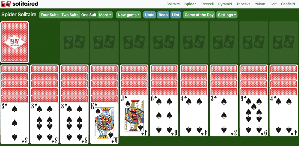Free Classic Solitaire - Spider Solitaire by Solitaired