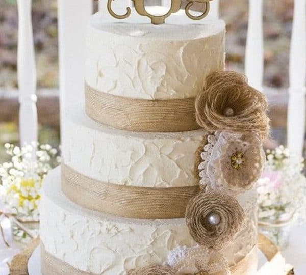 Burlap Cake - Design av jubileumskake