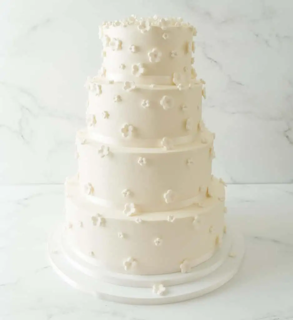 Cake Chiffon Tiered - ການອອກແບບຂອງ Cake ຄົບຮອບ