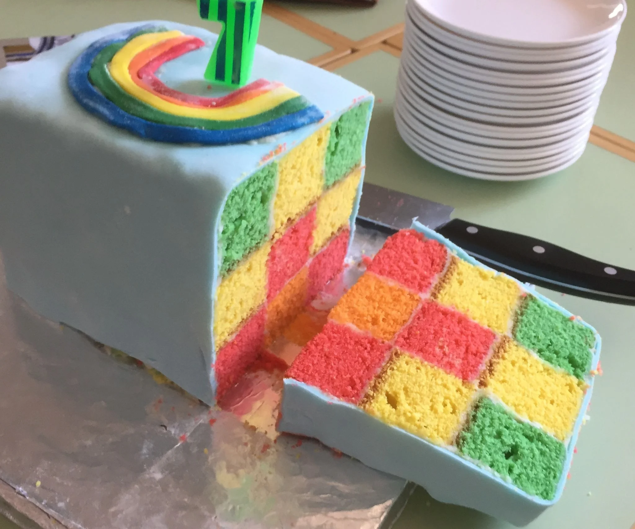 Colour block cake - Designs of Anniversary Cake