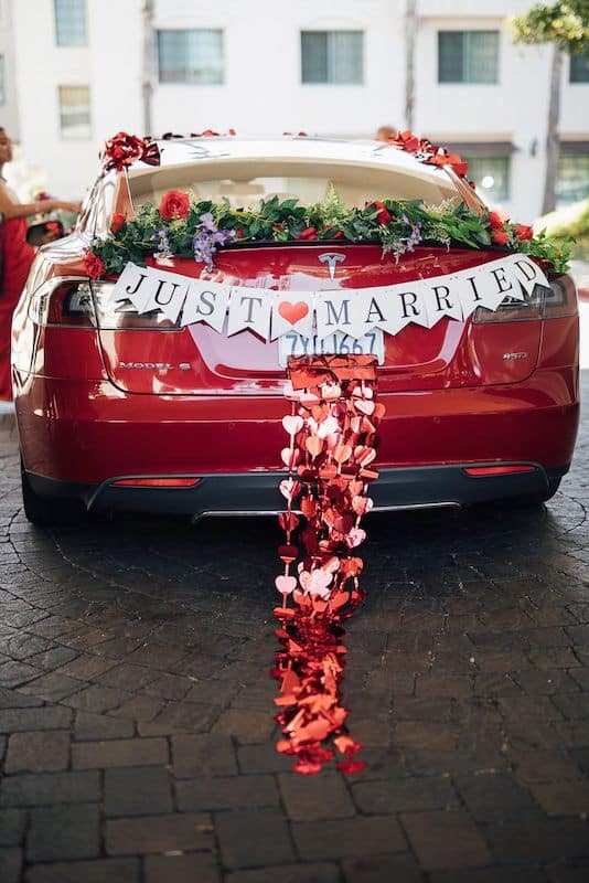 Romantic Car Decoration for Wedding