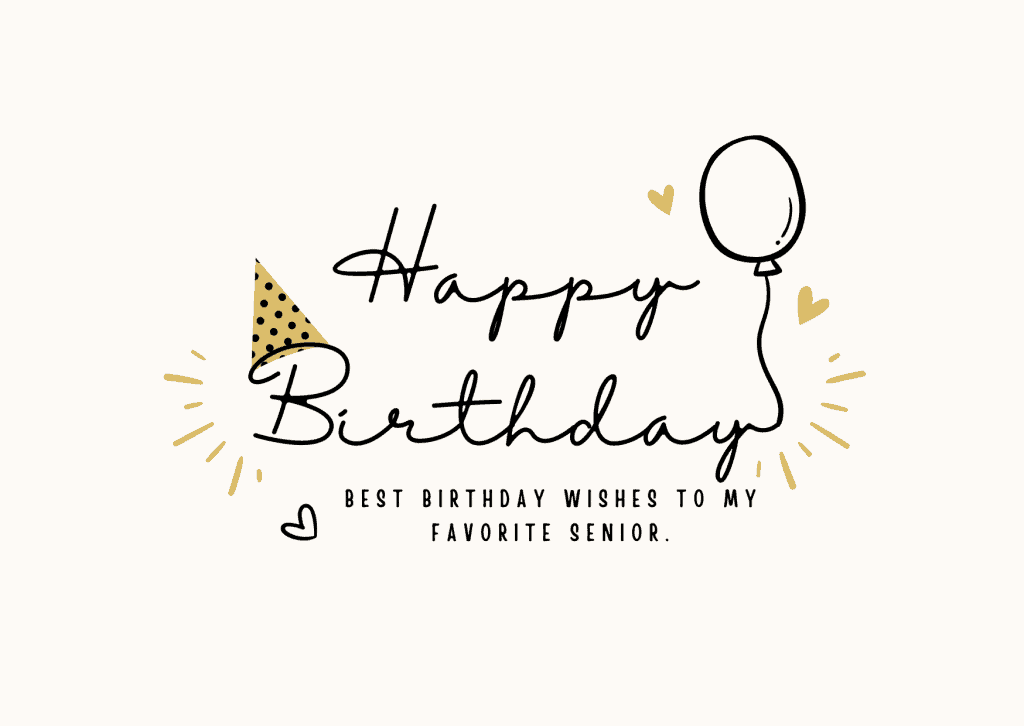 Simple Birthday Wishes for Senior