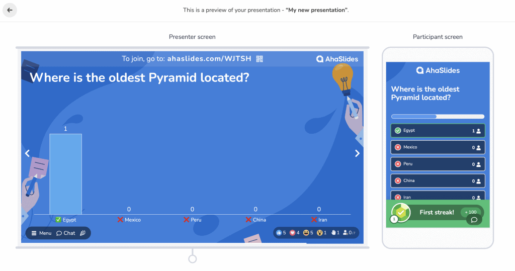 AhaSlides quiz questions for children