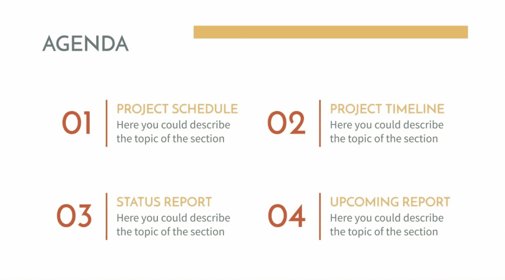 Simple presentation example - Meeting recap