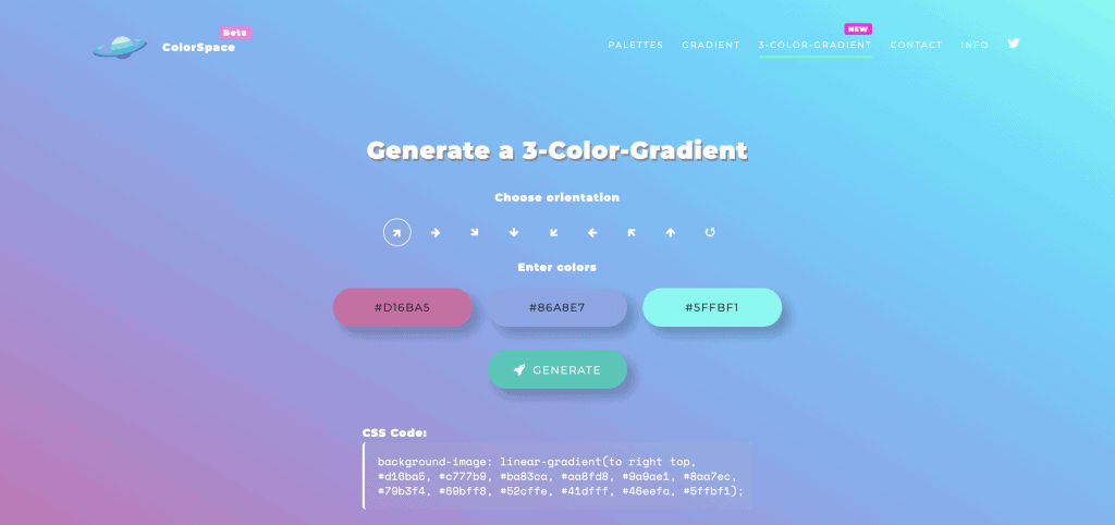 three colour palette generator
