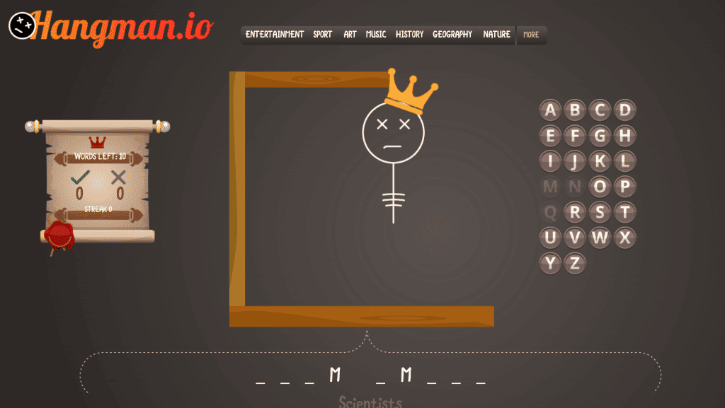 Play Hangman Puzzles Online for Free: ProProfs Games