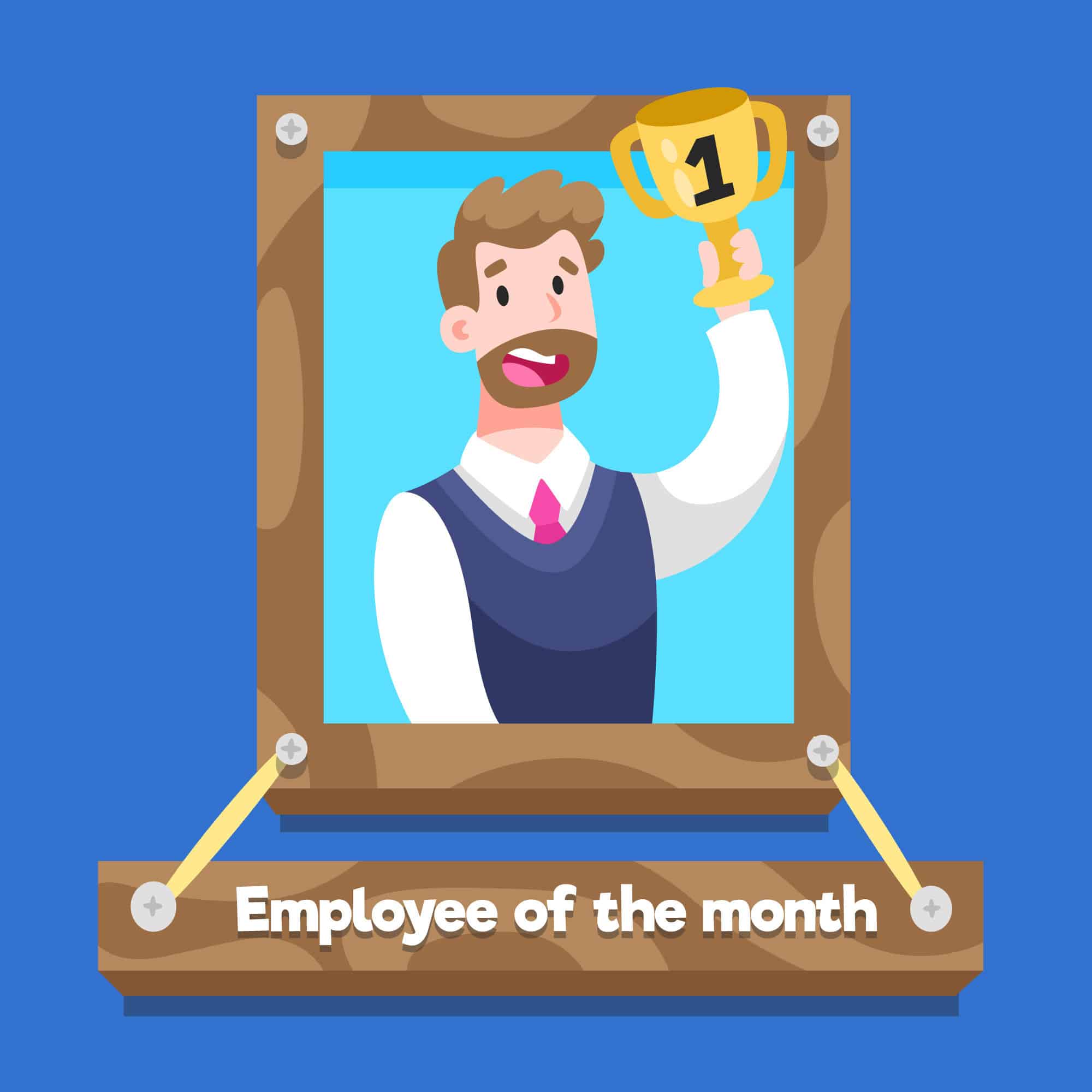 Картинка работник года Premium Vector Happy boy holding a small blank blackboard