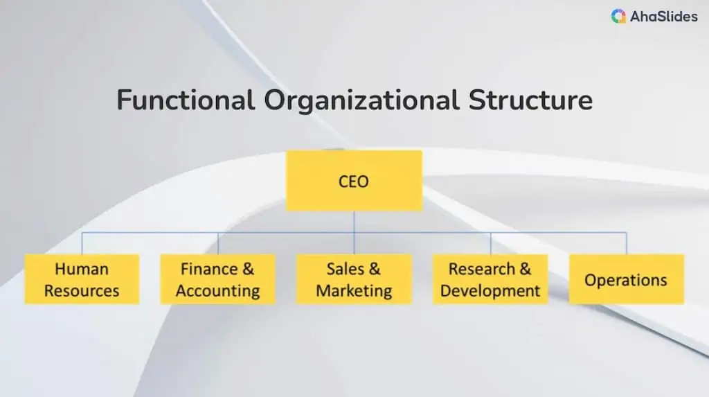Funksionele organisasiestruktuur | AhaSlides