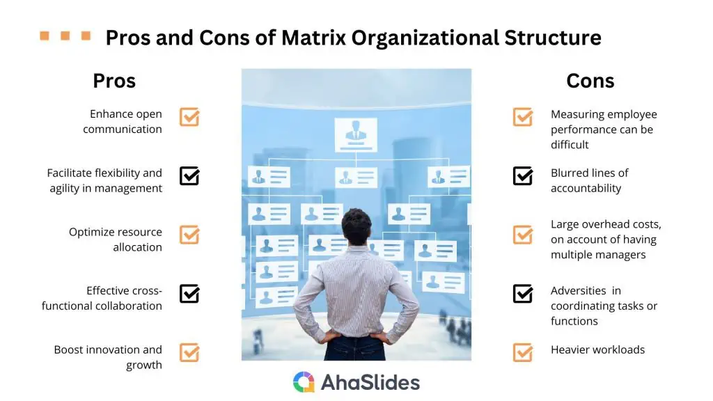 matriz estrutura organizativa vantaxes e inconvenientes