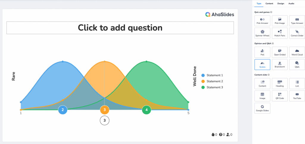 how to create a likert scale using AhaSlides scales feature