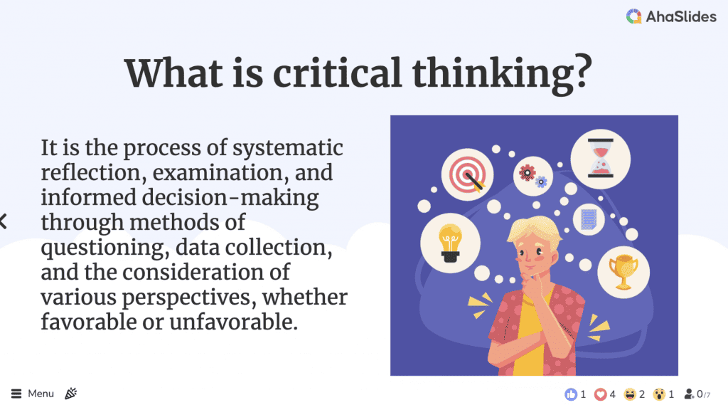 What is critical thinking 