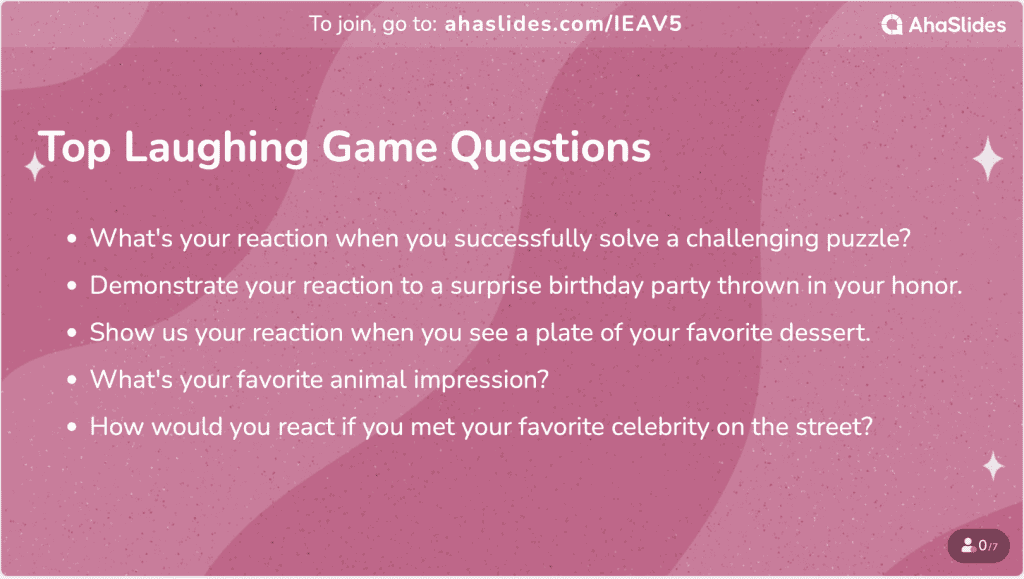 the laughing game questions
