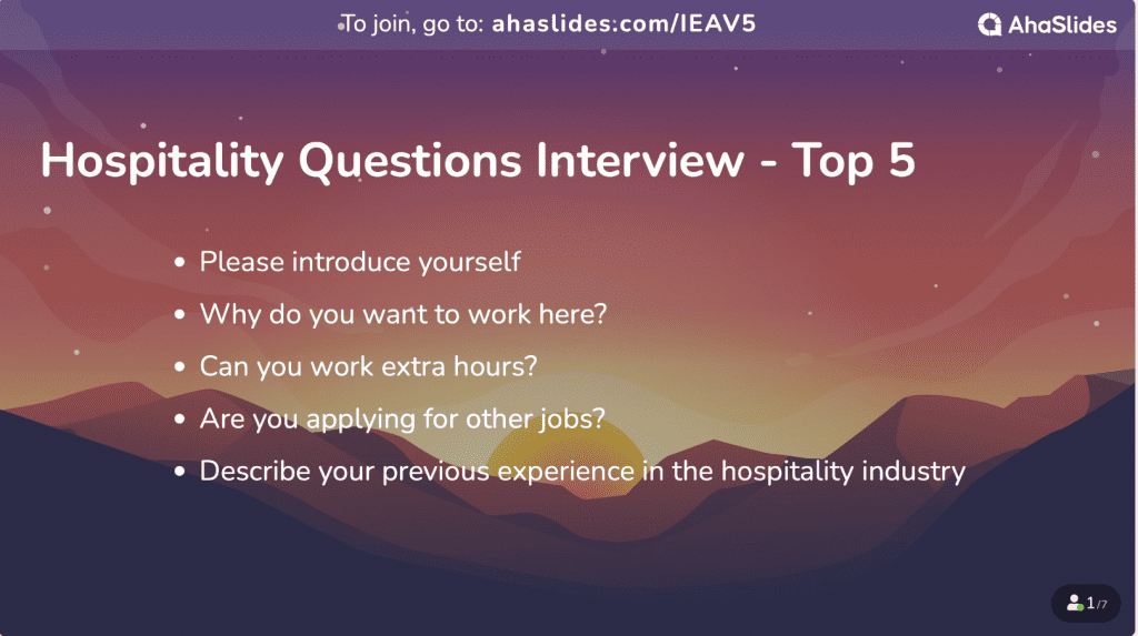 interview questions and answers in hospitality industry
