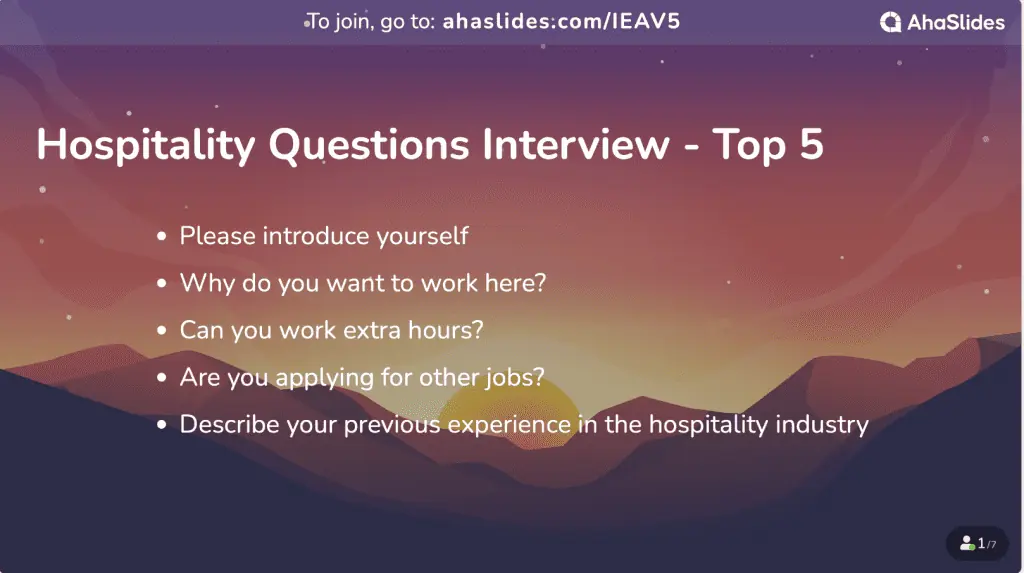 întrebări și răspunsuri la interviu în industria ospitalității