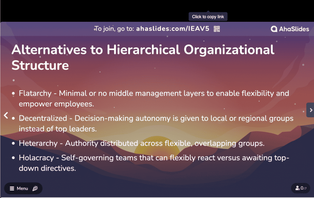 organizational structure
