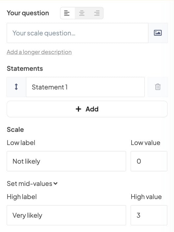 rating scale options