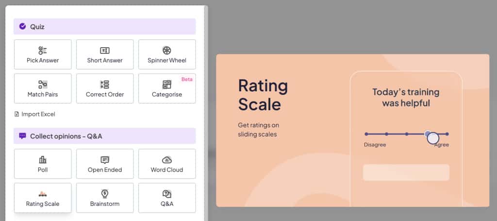 rating scale slide type ahaslides
