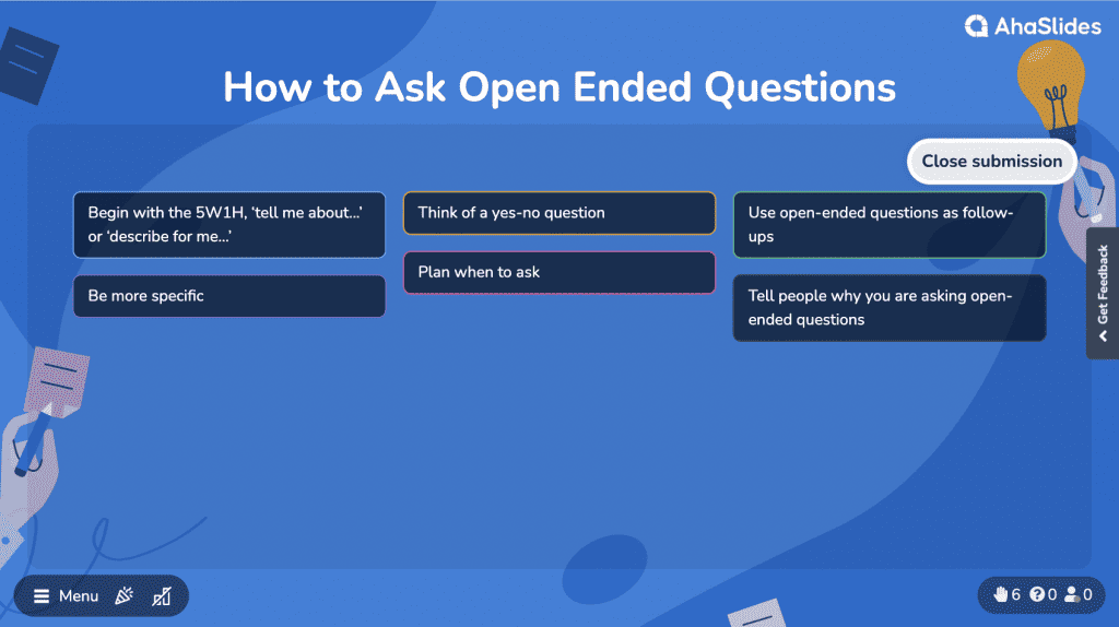 How to Ask Open-Ended Questions: 20 Examples - Mentimeter