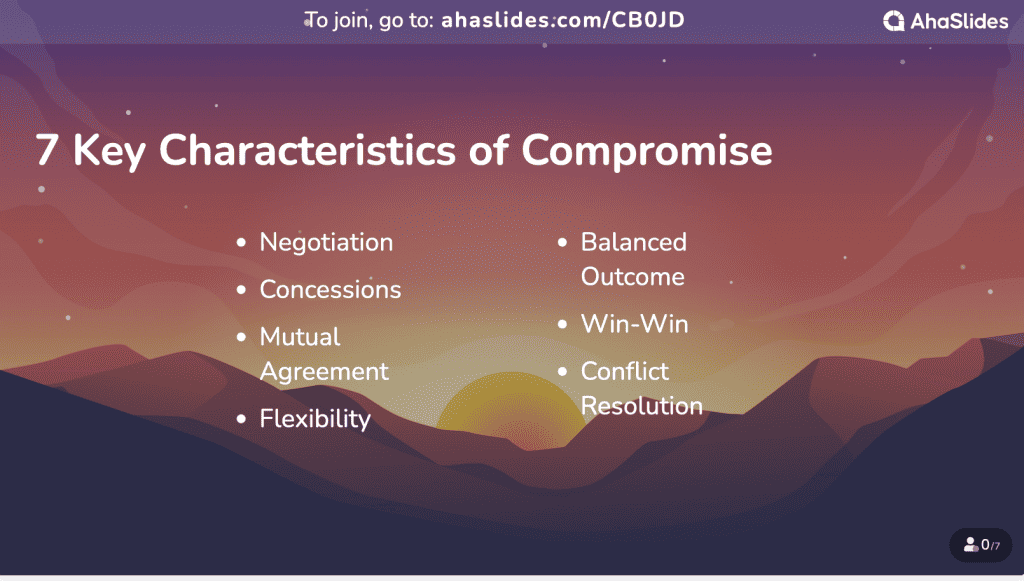 7 key characteristics of compromise