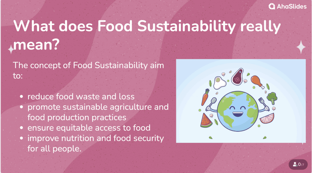 what is food sustainability