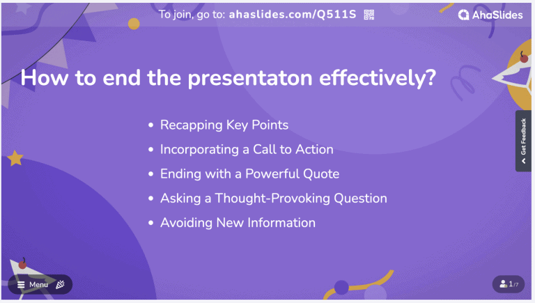 How to End A Presentation in 2024 | Tips and Examples - AhaSlides