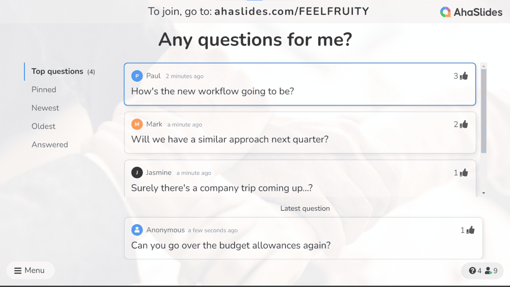 Live question-and-answer websites