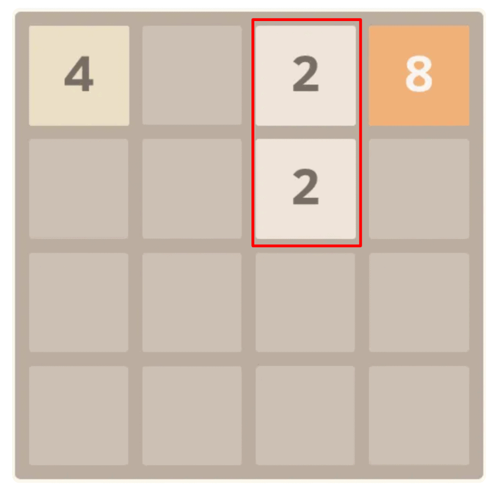 How to play 2048. Tiles with the same value can be combined