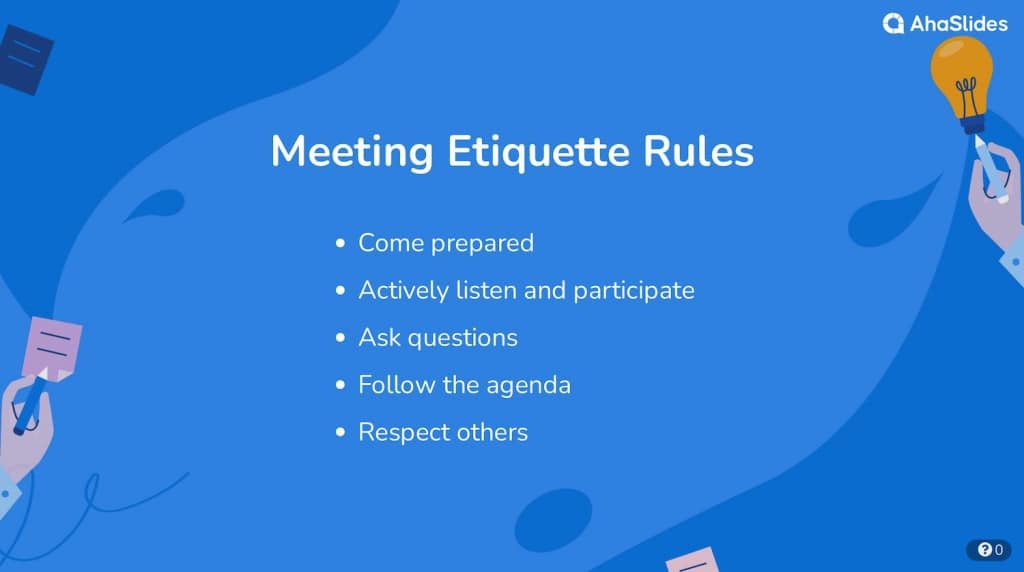 meeting etiquette rules