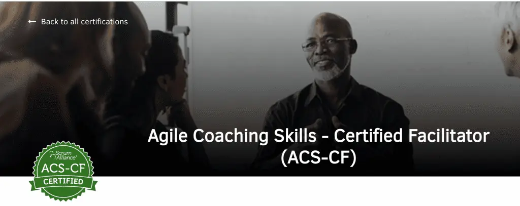 Agile Coaching Skills - Certified Facilitator od strane Scrum Alliance