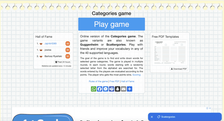 Best Free Online Scattergories To Play In 2024 - AhaSlides