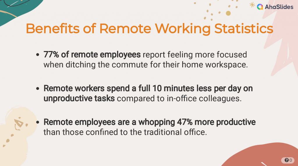 Benefits of Remote Working Statistics - AhaSlides