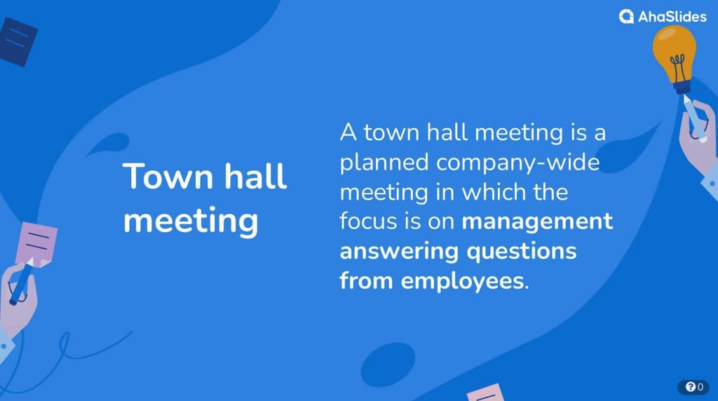 what is a town hall meeting AhaSlides
