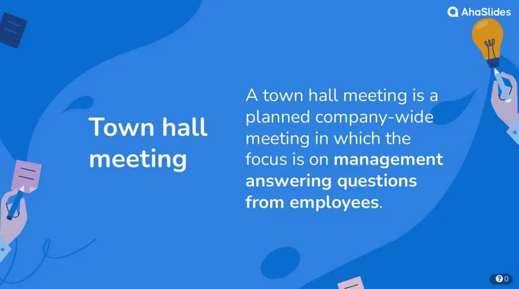 タウンホールミーティングとは何ですか AhaSlides