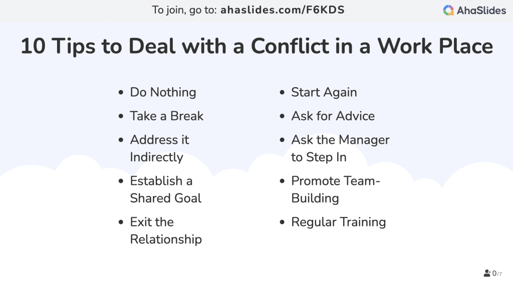Conflict resolution examples