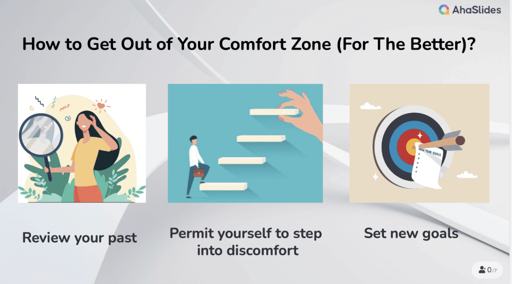 steps to get out of your comfort zone
