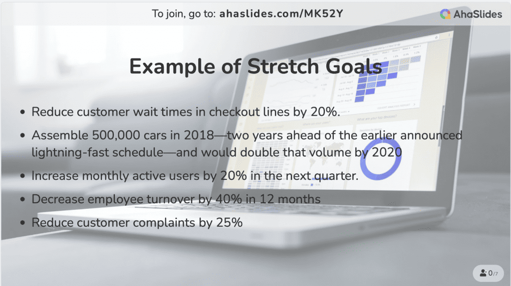 example of stretch goals