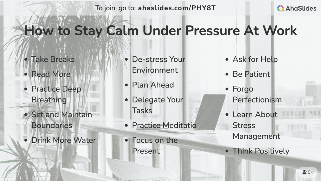 kako ostati miren pod pritiskom