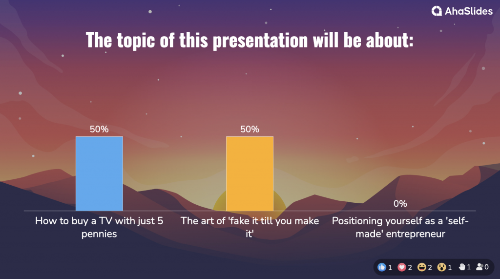 two truths and a lie - interactive online presentation ideas